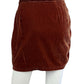 Free People Brown Velvet Vivian Mini Skirt Size 8