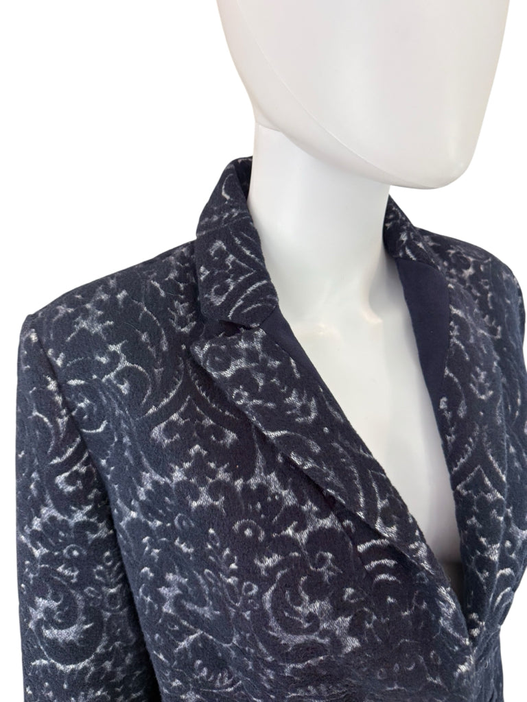 Cabi Navy Paisley Jacquard Blazer Size 6