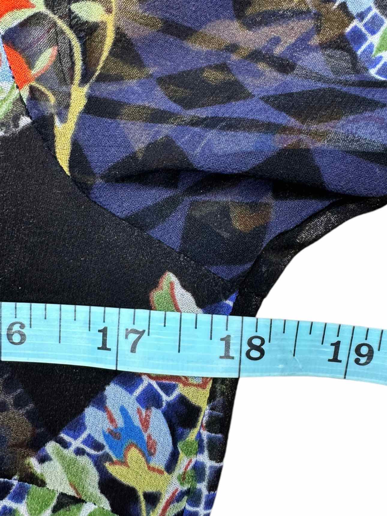 cabi Navy Floral Button-Down Size XS