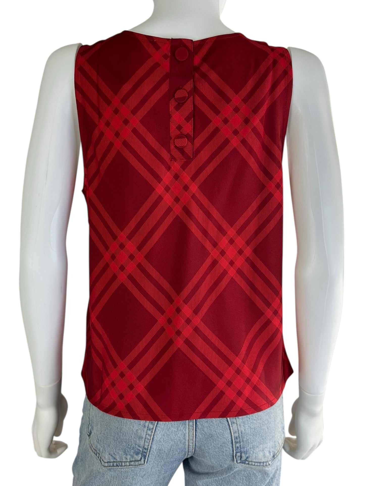 J. Crew NWT Red Plaid Tank Size S