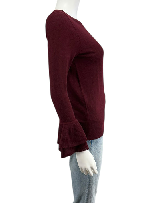 J. Crew Maroon 100% Cashmere Sweater Size S