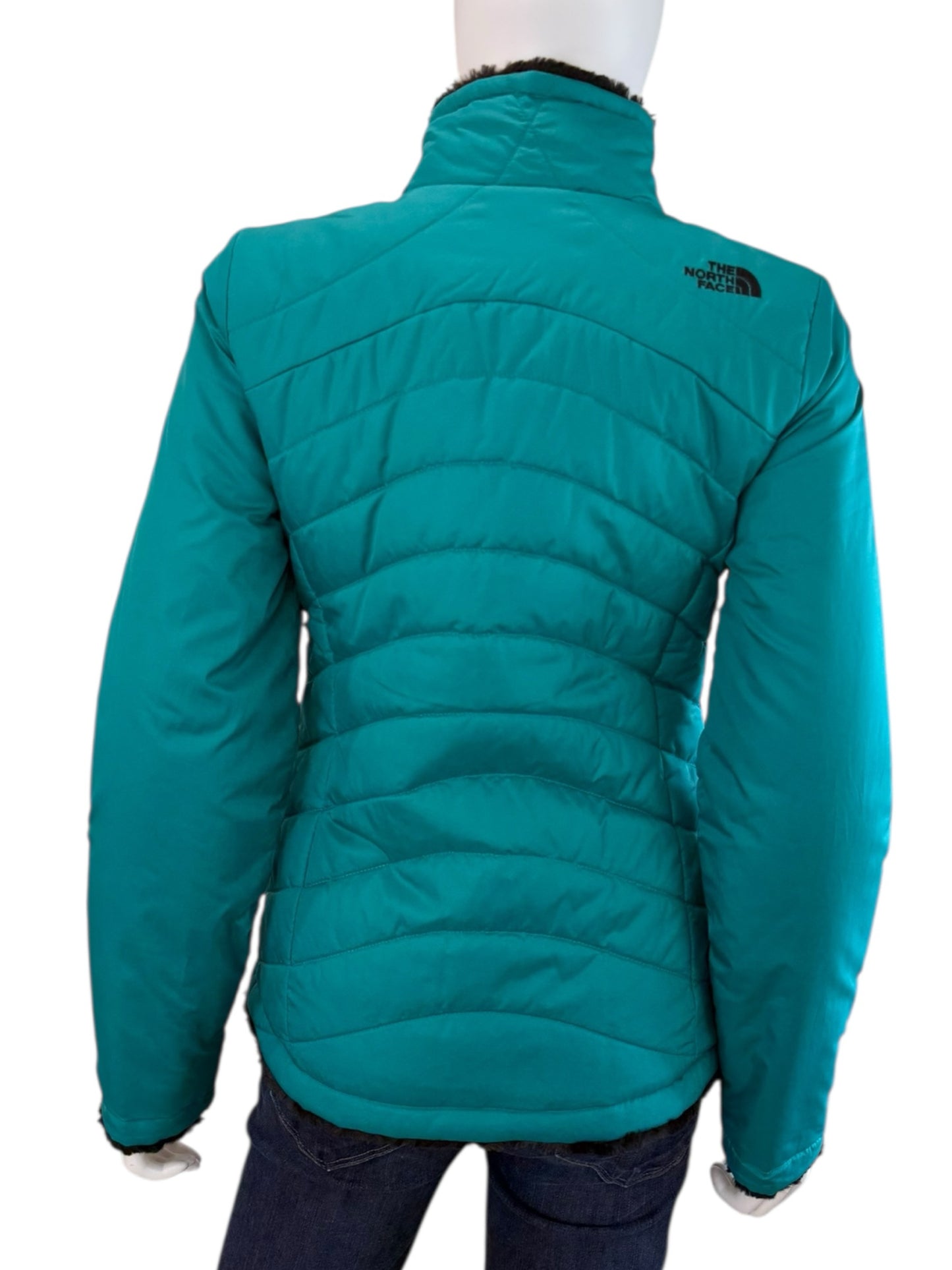 THE NORTH FACE Reversible Teal Mossbud Jacket Size XS