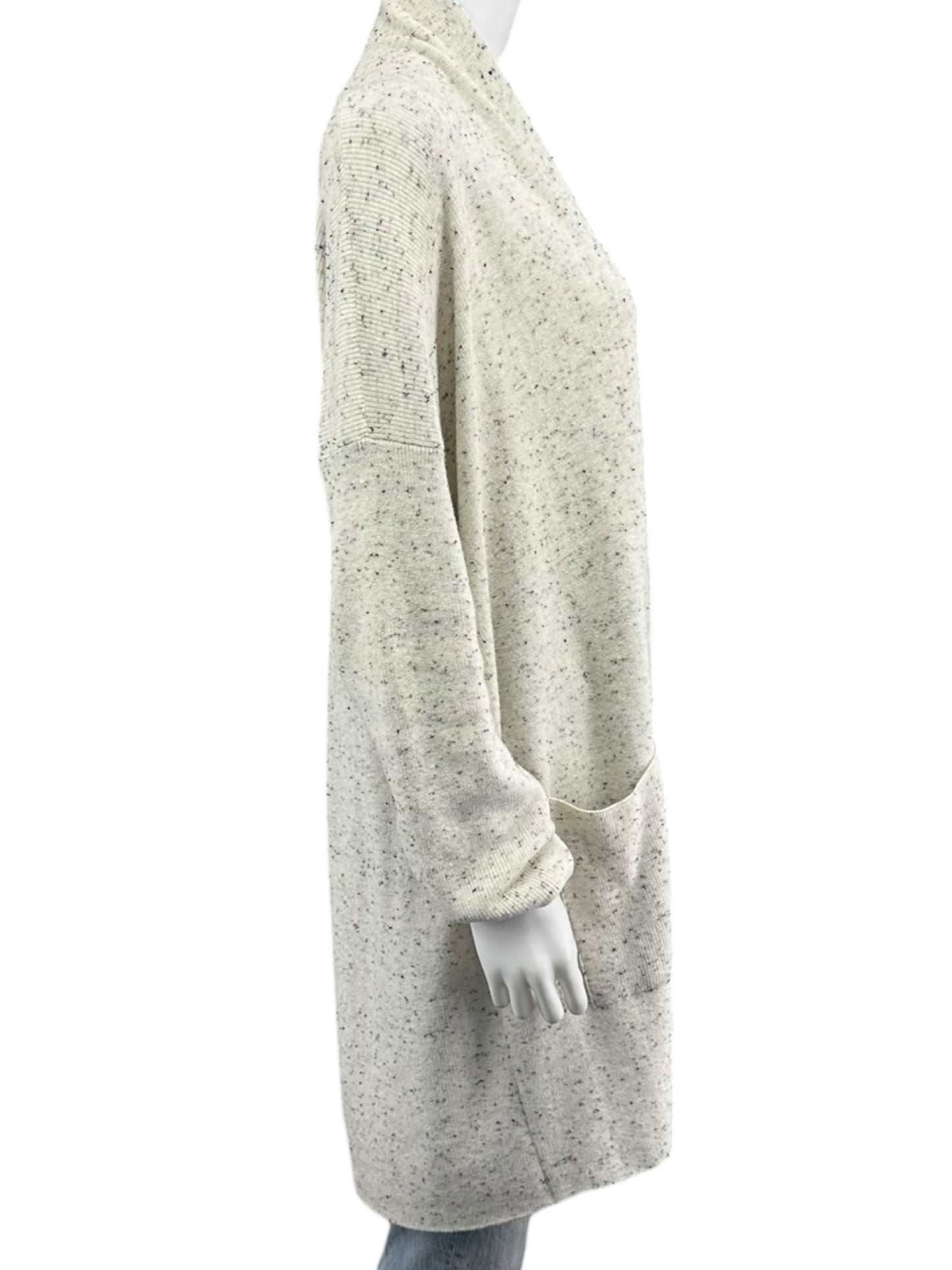 EILEEN FISHER Ivory Organic Cotton Sweater Duster Cardigan Size M