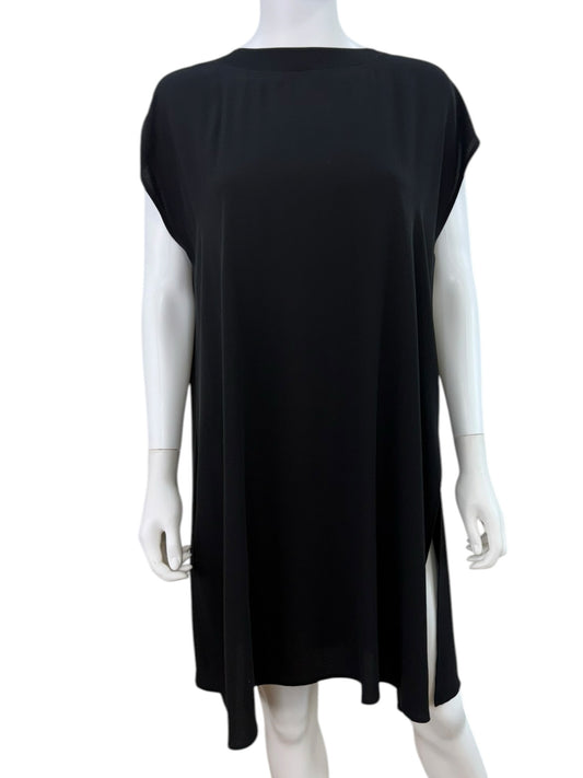 EILEEN FISHER Black 100% Silk Tunic Size S