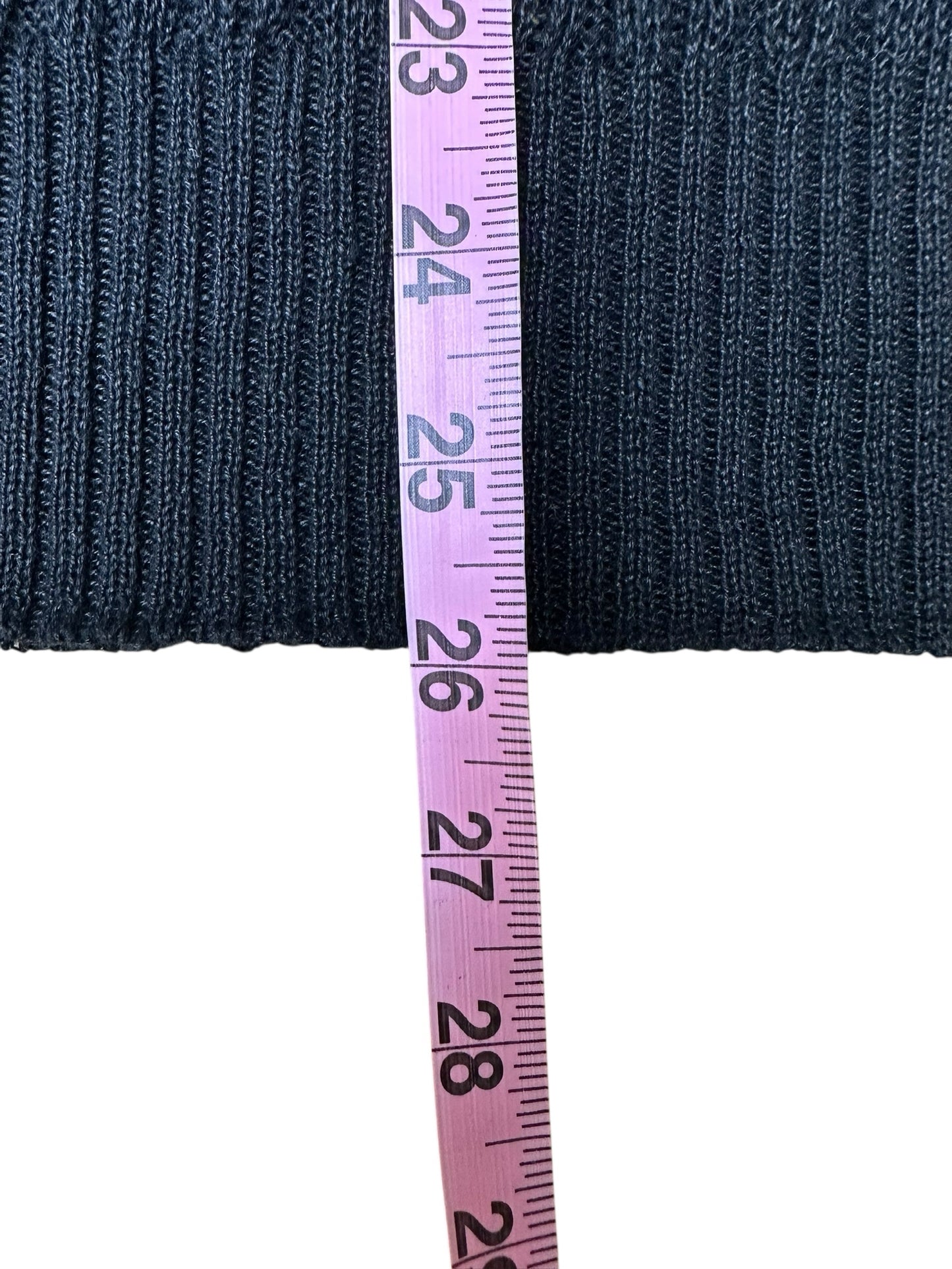 WHITE + WARREN Black 100% Linen Cable Knit Sweater Size M