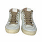 P448 White Leather Skate High Top Sneakers Size 38