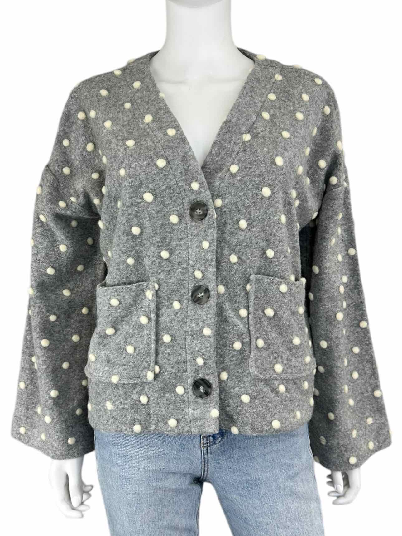 texture & thread NWT Wool Blend Gray Cardigan Size M