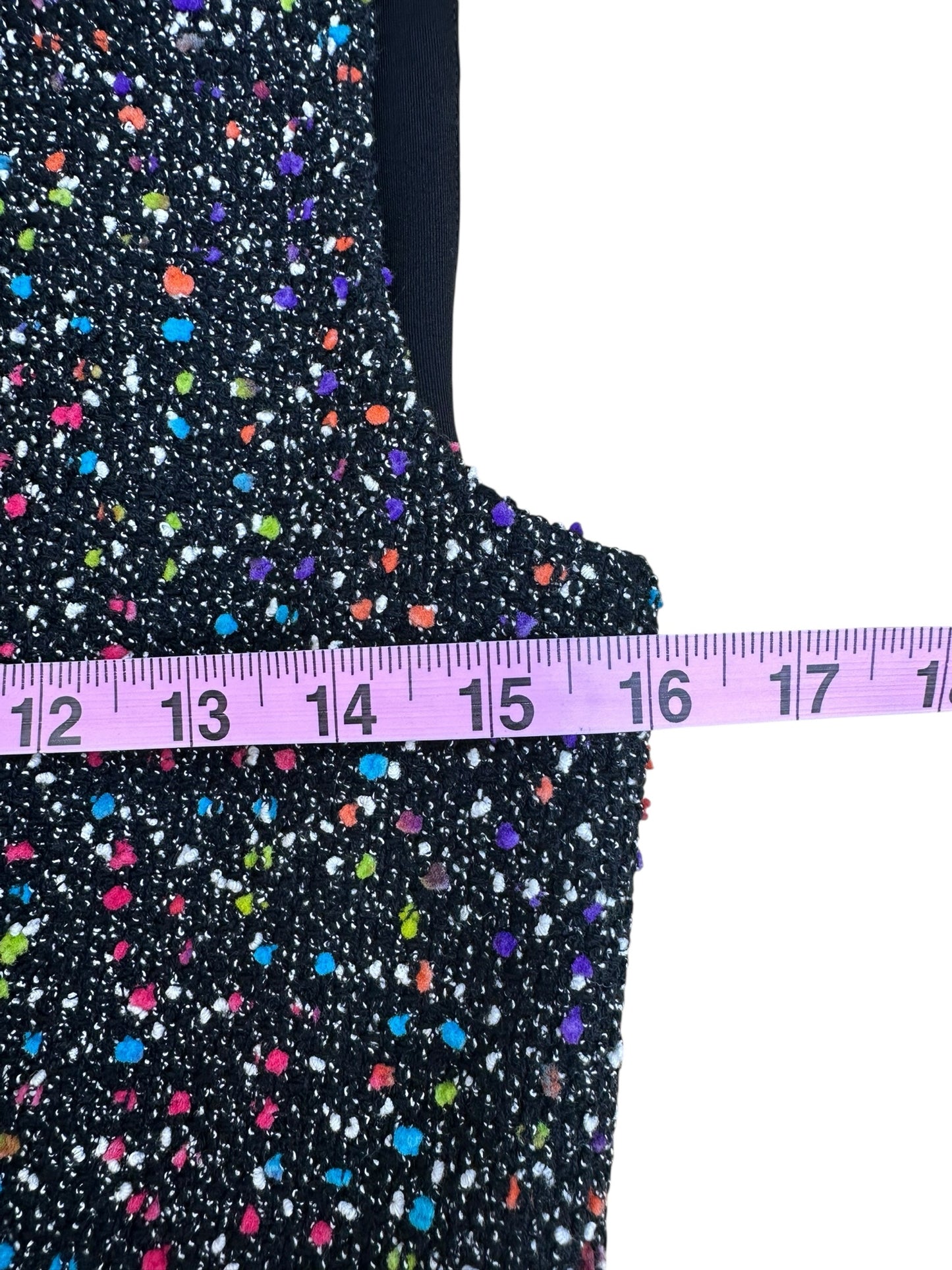 Diane Von Furstenberg Black Confetti Mini Dress Size 6