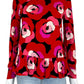 Kate Spade Red Floral Ruffle Blouse Size S