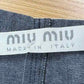 miu miu Blue Cotton Pencil Skirt Size 38