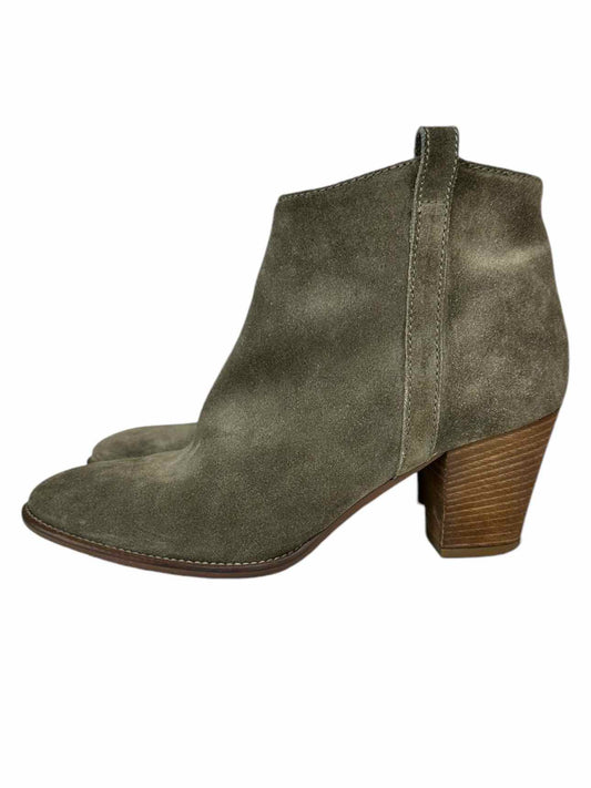 Madewell Billie Suede Olive Booties Size 8