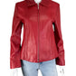 ADLER Red Lamb Leather jacket Size M