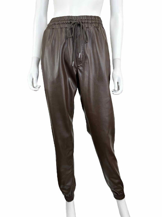 NOLI NWT Brown Faux Leather Joggers Size XS