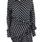 L'Academie Gray Print Collared Mini Dress Size S
