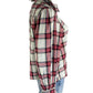 KOCH Red Plaid Ruffle Trim Size S  Button-Down Shirt