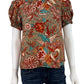 ULLA JOHNSON Evelyn Floral Print Puff Sleeve Top Size 2