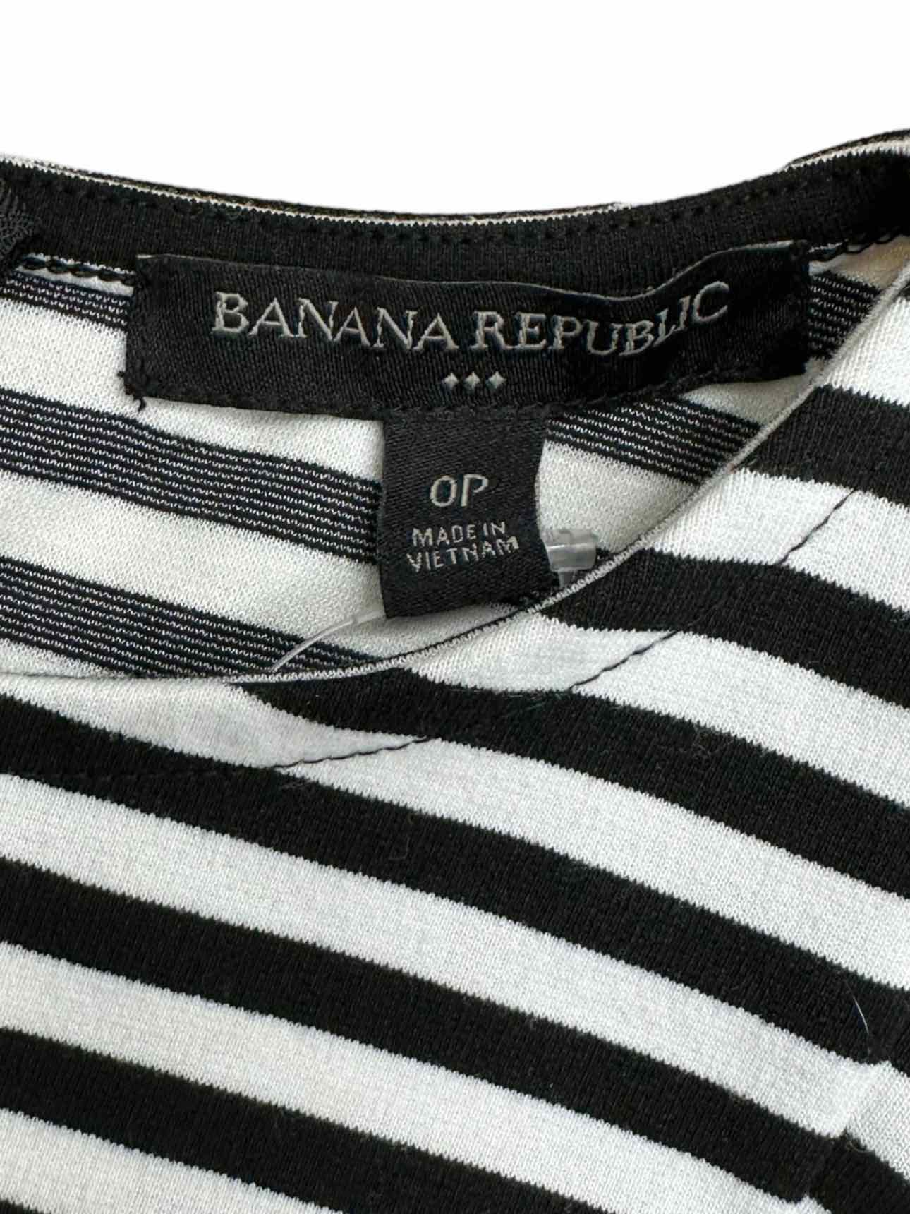 BANANA REPUBLIC Black Striped Dress Size 0P