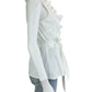 milly White Wrap Ruffle Blouse Size 2