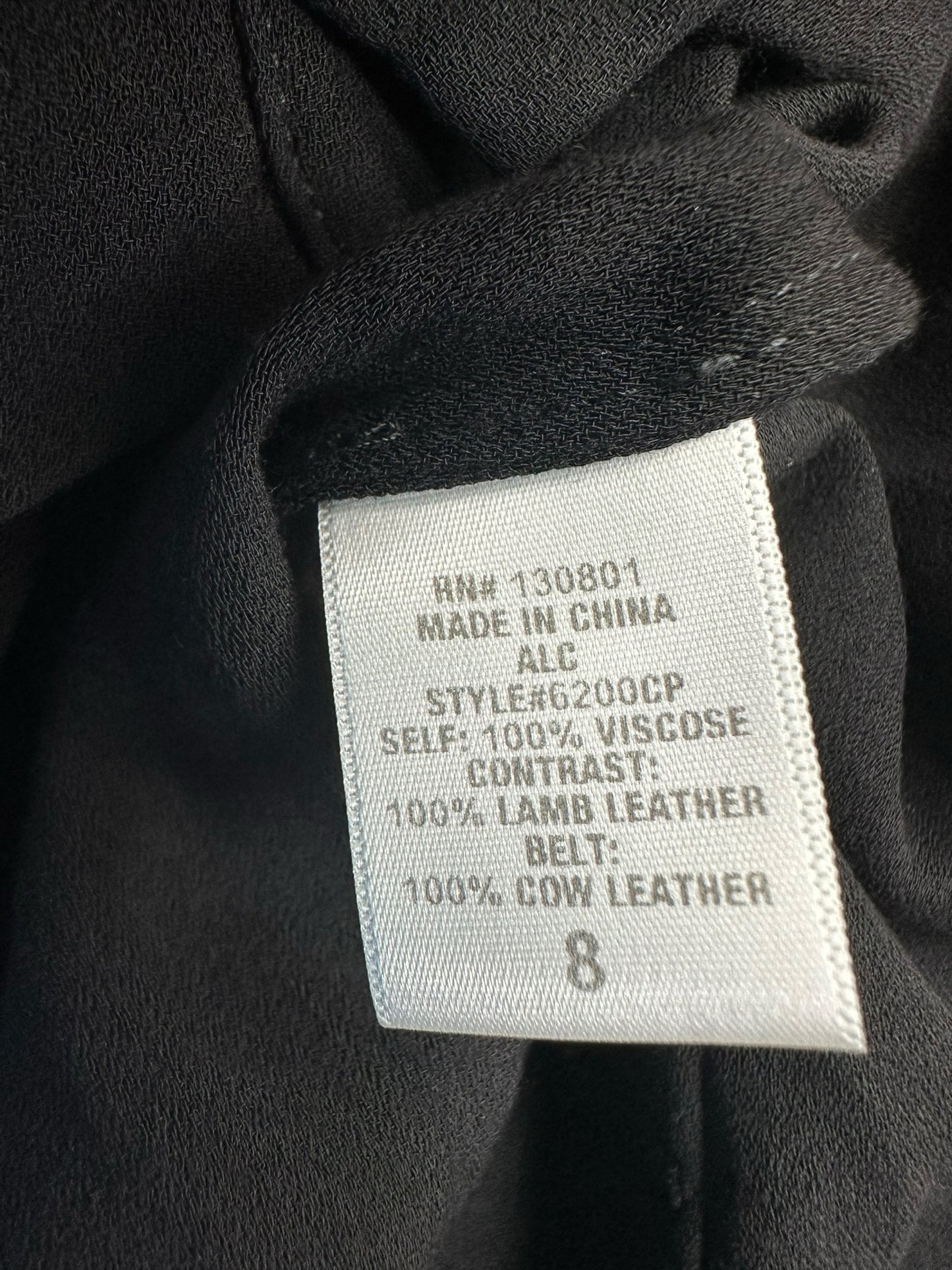 A.L.C. Black Shift Mini Dress Size L