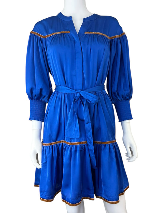 Alden Adair Cobalt Blue Charlotte Mini Dress Size XS
