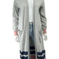 one grey day Gray 100% Cashmere Duster Cardigan Size S