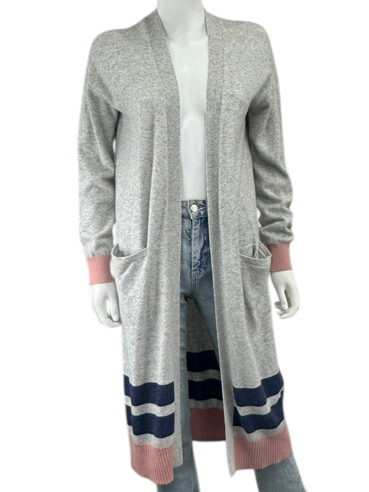 one grey day Gray 100% Cashmere Duster Cardigan Size S