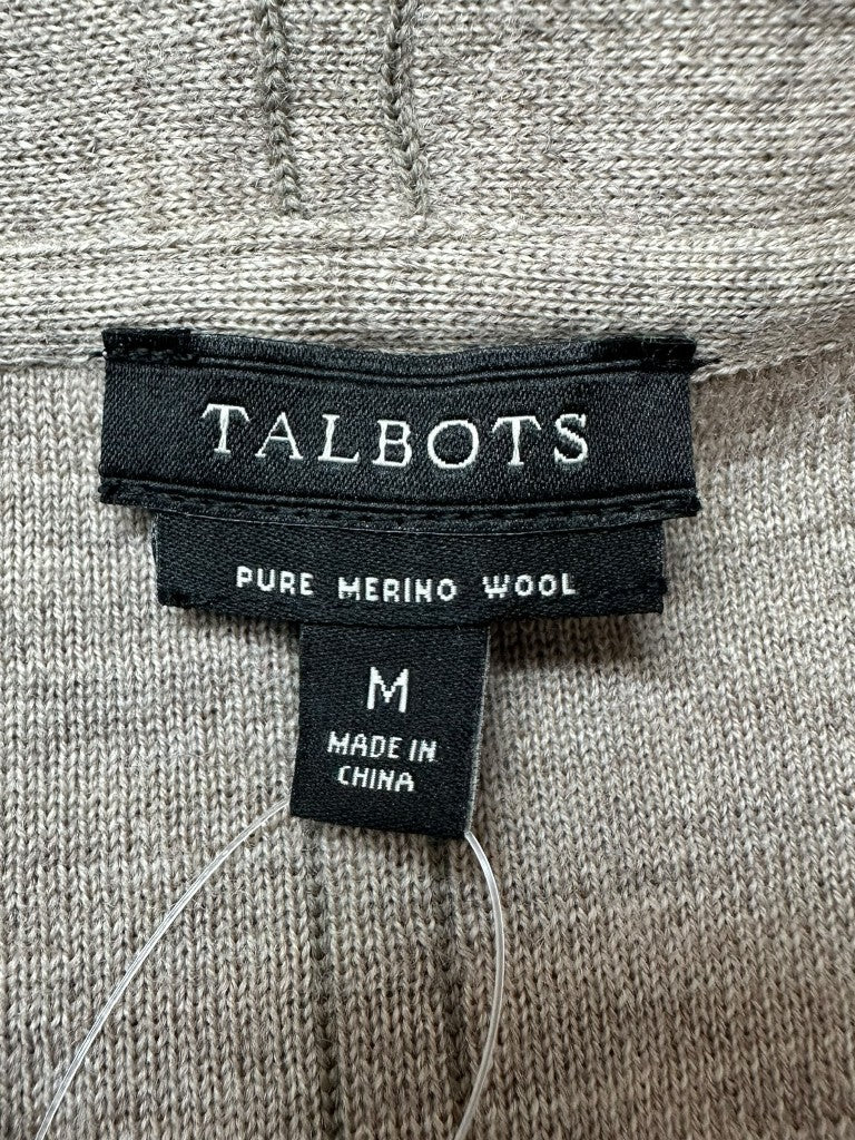 Talbots Brown Merino Wool Knit Cardigan Size M
