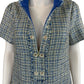 Lilly Pulitzer NWT Blue Teddy Metallic Tweed Shift Dress Size 4