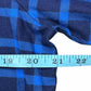 The Shirt by Rochelle Behrens Blue Plaid Blouse Size L