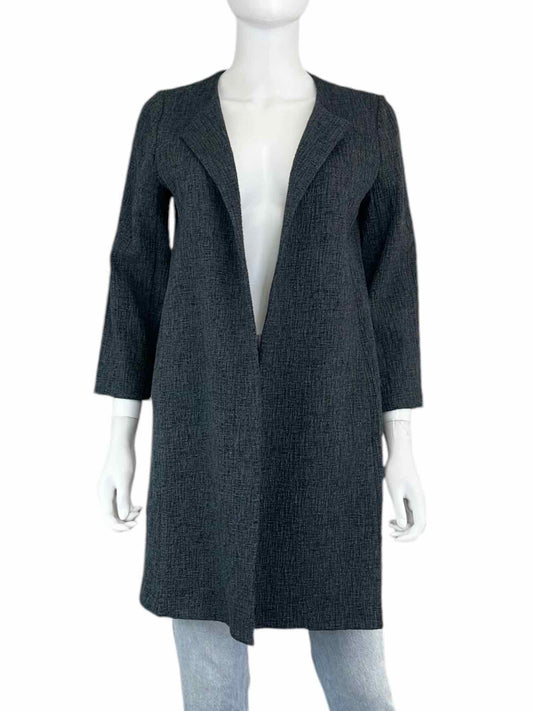 EILEEN FISHER Charcoal Long Jacket Size XXS