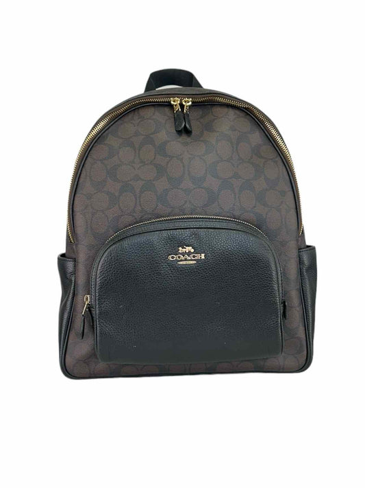 Coach Brown & Black Court Backpack