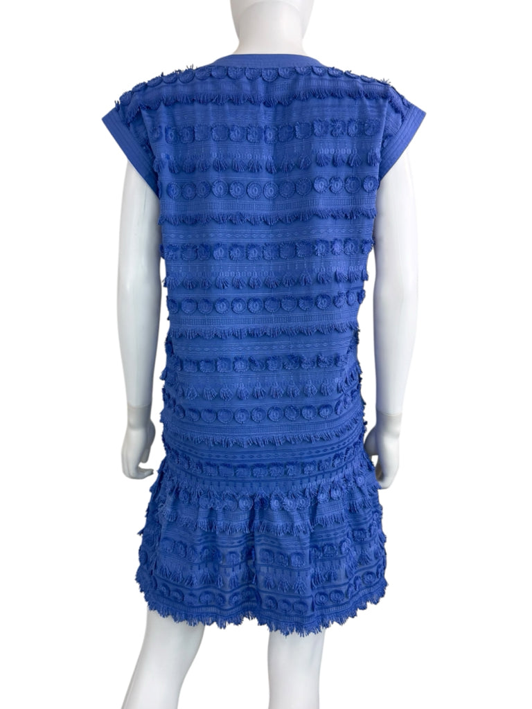 marie oliver Blue Fringe Mini Dress Size M