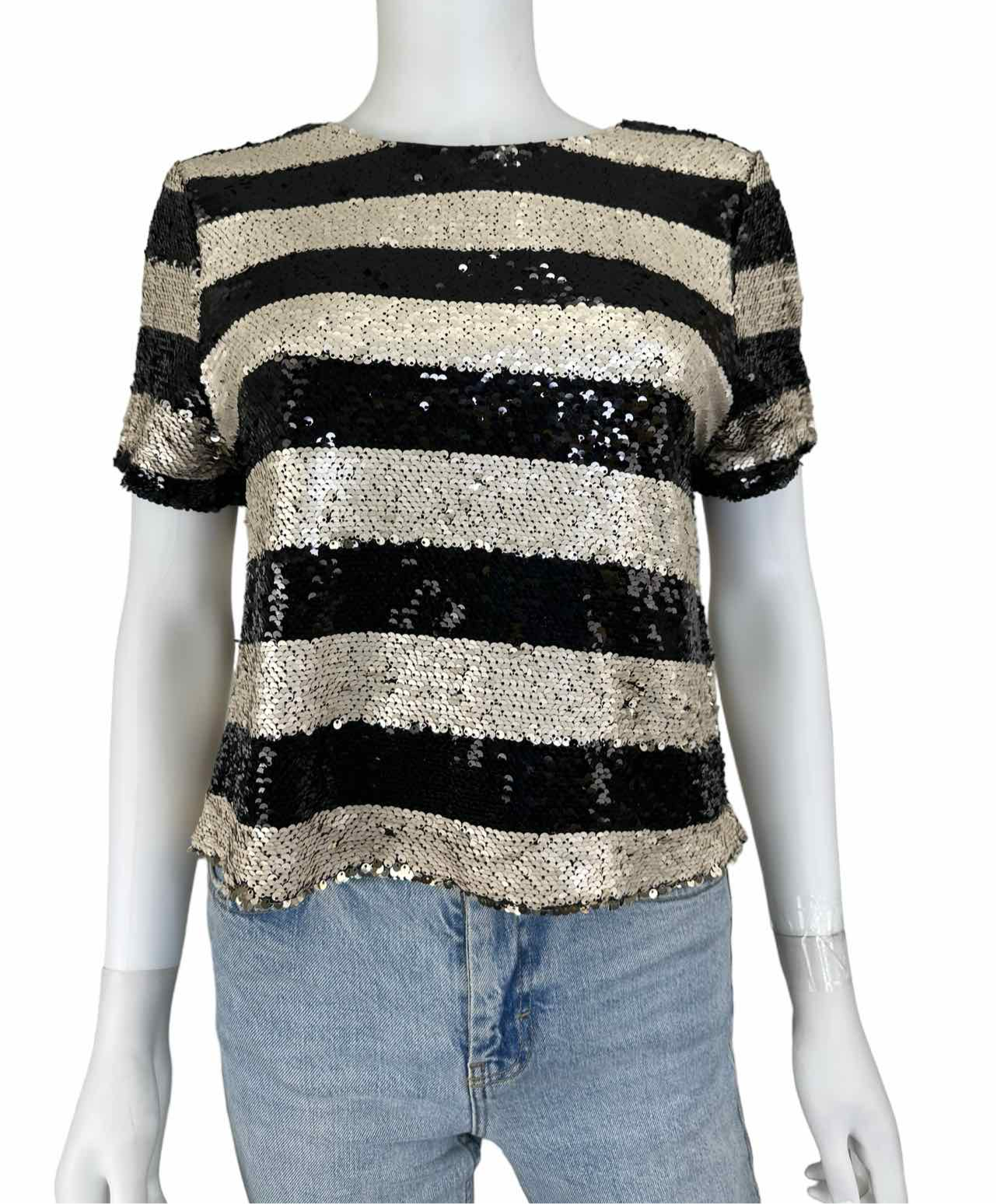 The Room NWT Striped Sequin Top Size M