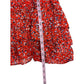 The Shirt by Rochelle Behrens Red Ruffled Tiered Mini Dress Size L