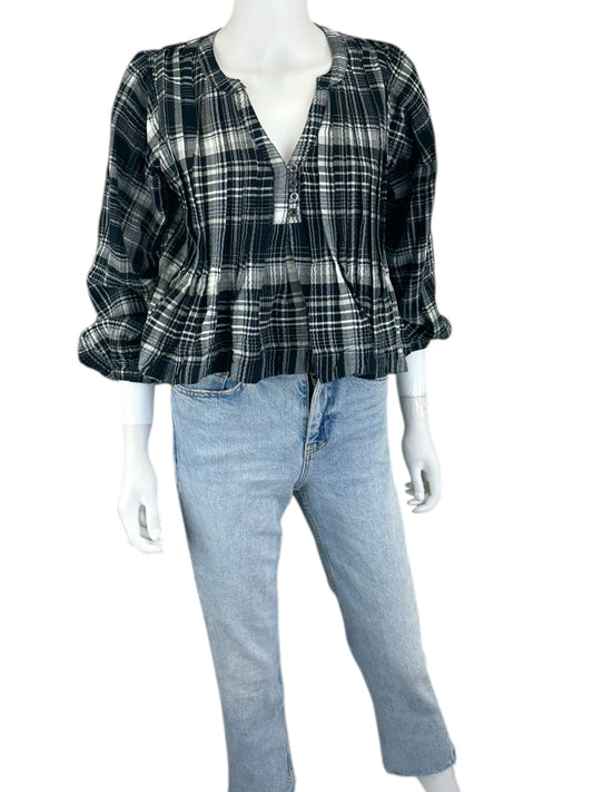 Pilcro Black and White Blouse Size XS