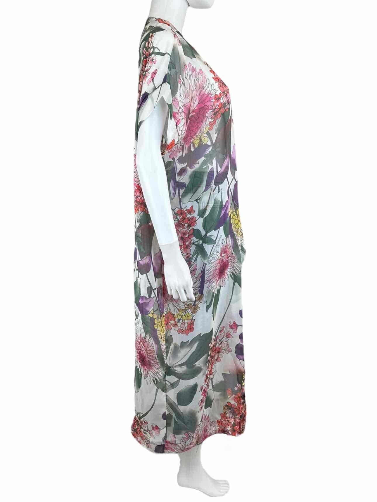 Bryn Walker Floral Silk Print Kimono Size M