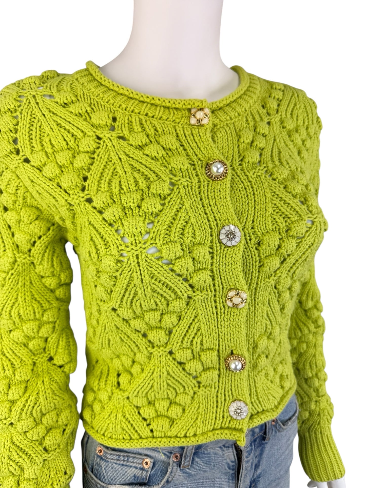 heartloom NWT Green Caspian Cardigan Size XS