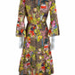 VILAGALLO Brown Floral Dress Size 10