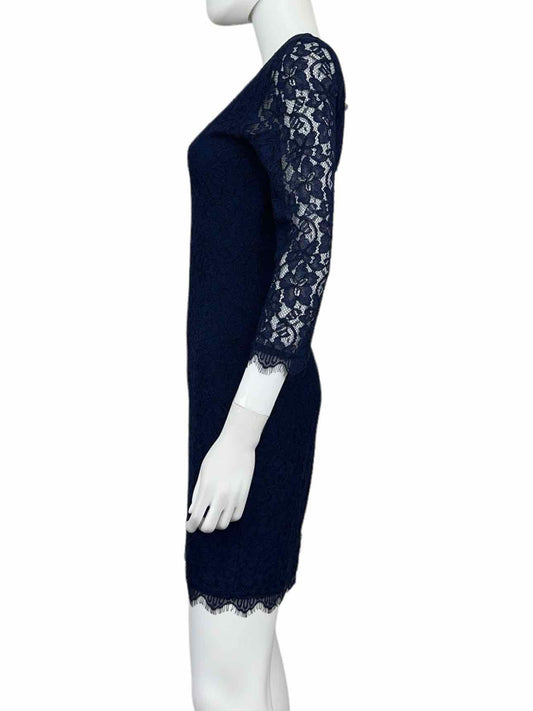 Diane von Furstenberg Navy Lace Dress Size 2