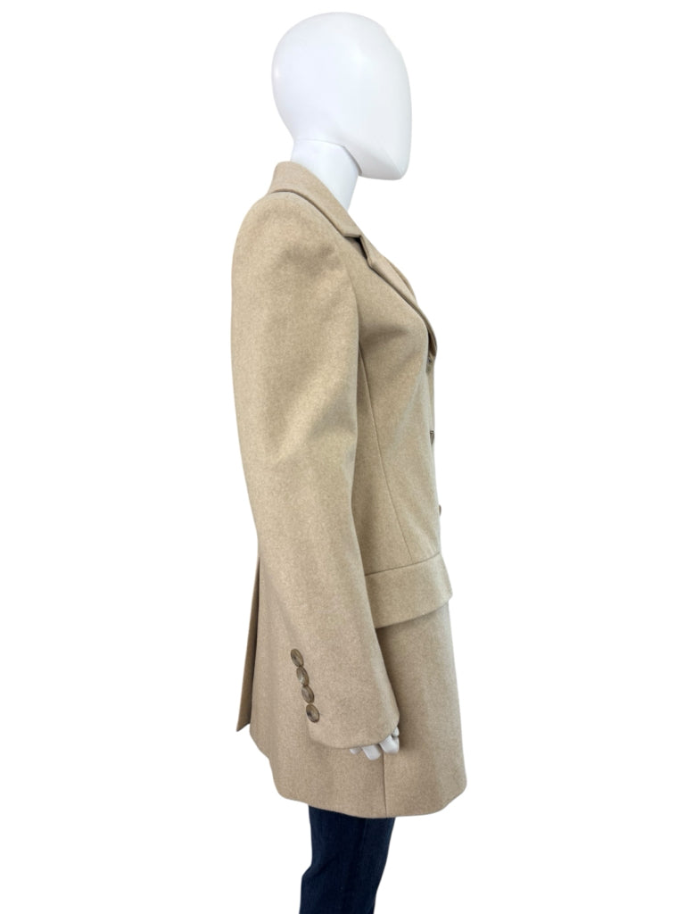 BANANA REPUBLIC Beige Italian Melton Wool Blend Peacoat Size M