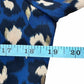 The Shirt by Rochelle Behrens Blue Leopard Button-down Size M