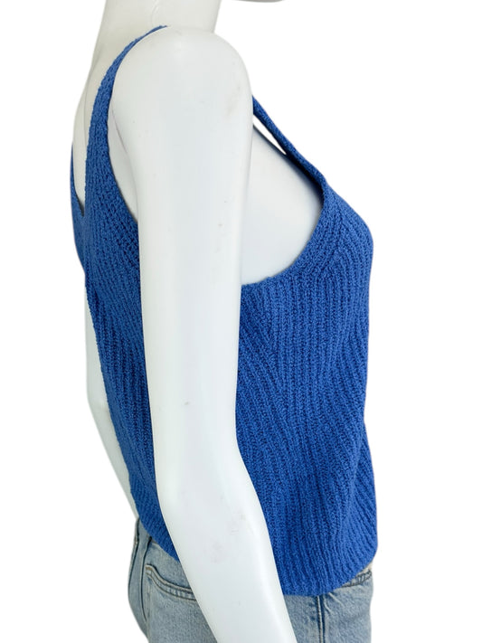 NATION Blue Pima Cotton Sweater Tank Size XS