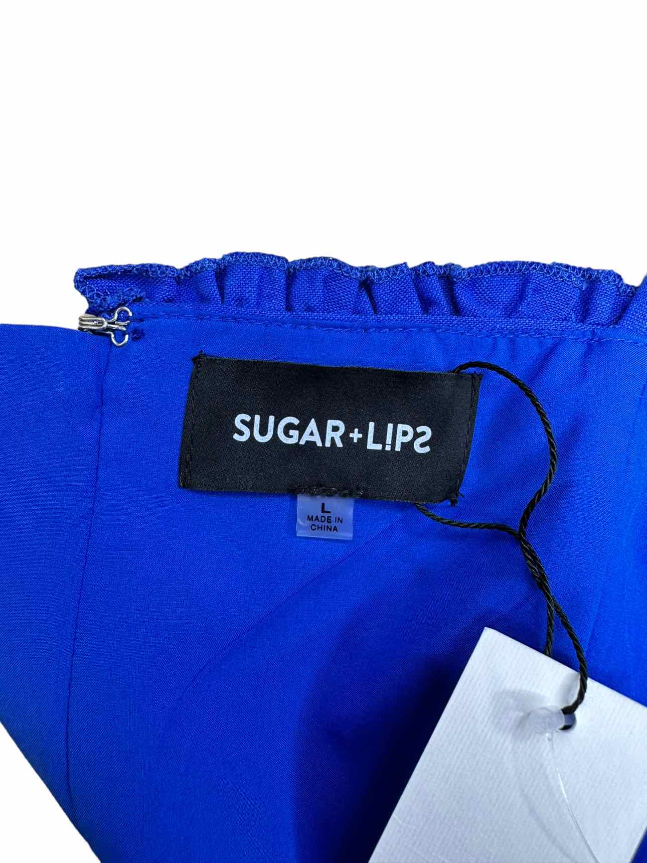 SUGAR LIPS Blue Corset Jumpsuit Size L