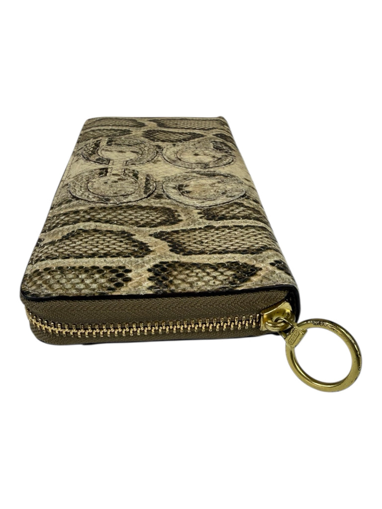 COACH Python Snakeskin Continental Wallet