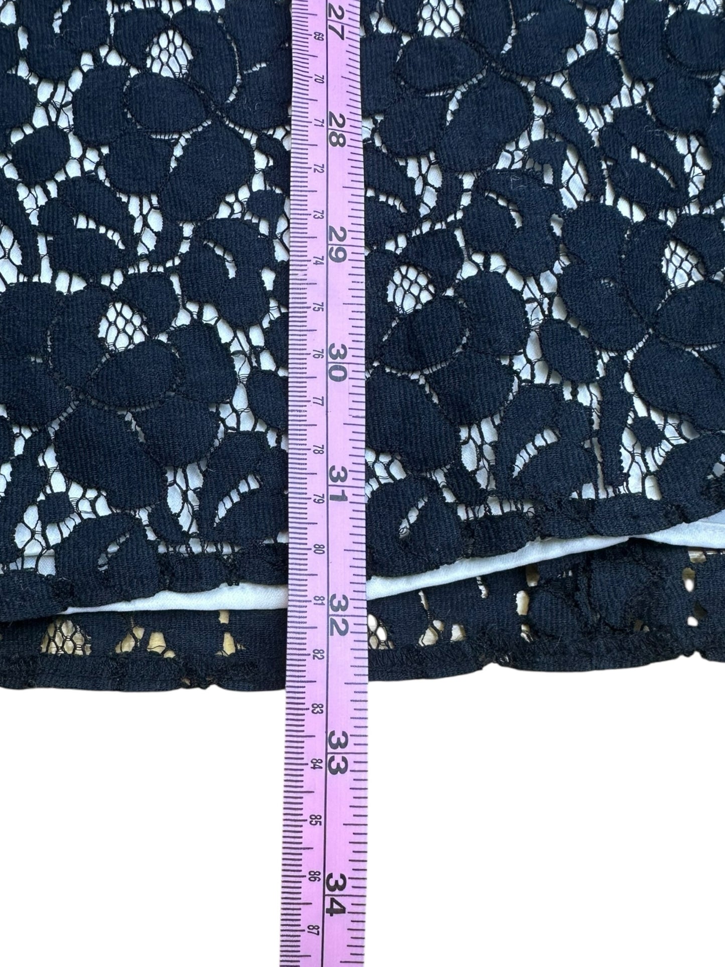 White House Black Market Black Lace Cocktail Dress Size 8