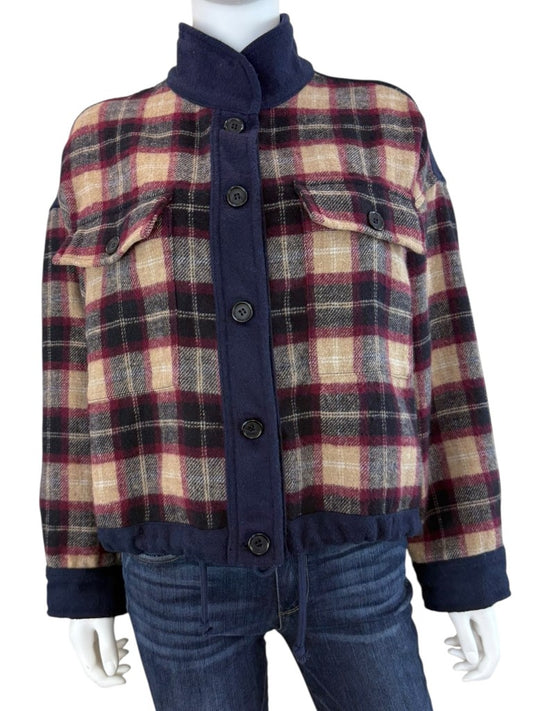 Velvet BY GRAHAM & SPENCER Norah Plaid Shacket Size XS
