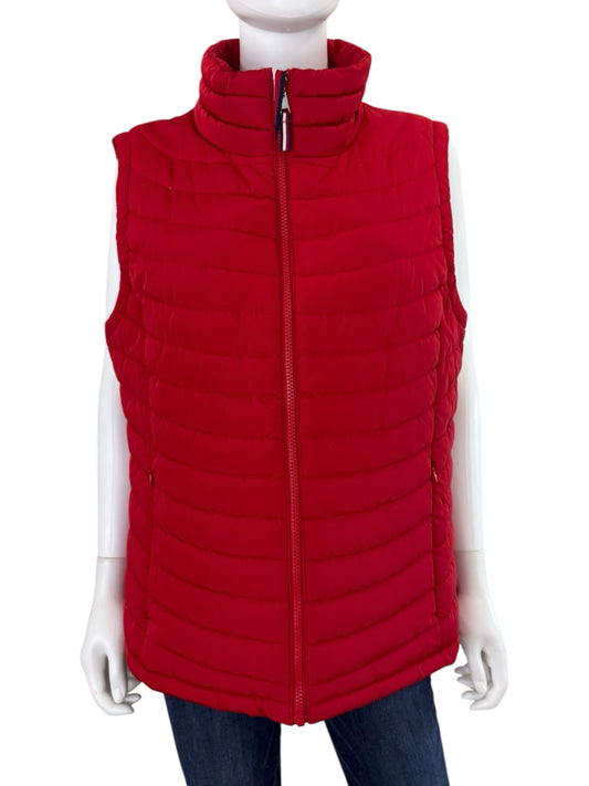 Tommy Hilfiger Red Quilted Puffer Vest Size XL