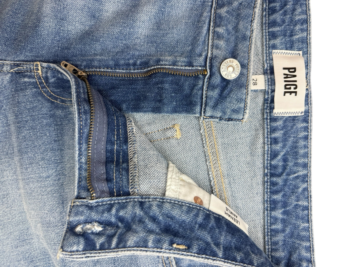 PAIGE Blue Leenah Ankle Denim Jeans Size 28