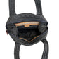 MZ WALLACE Gray Quilted Medium Sutton Deluxe Designer Handbag
