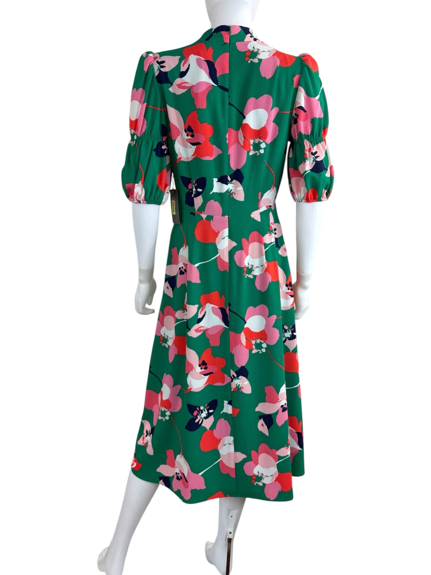 VINCE CAMUTO NWT Green Floral Pebble Crepe Mini Dress Size 6